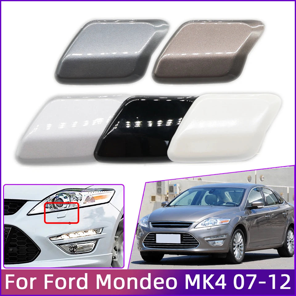 Auto Front Bumper Headlight Washer Nozzle Cover Cap For Ford Mondeo MK4 2007 2008 2009 2010 2011 2012 Headlamp Jet Sprayer Lid