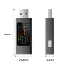 1pc KWS-MX23 USB Ammeter Tester 1.06" IPS Display 4-30V/0-12A Mobile Phone Charging Monitor  Voltage Current Detection