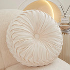 Throw Pillow Hand Sewn Pleated 3D Dutch Velvet Pumpkin Backrest Waist Lumbar Support Cushion Mat For Sofa Bed Floor Office Chair