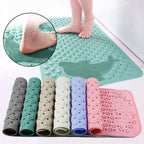 Bathroom anti-slip mat silicone world PVC shower anti-fall mat dolphin massage suction cup floor mat with drainage hole