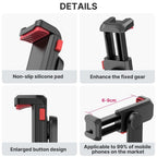 ST-06S Vertical Shooting Phone Mount Holder DSLR Camera Monitor Mount Tripod Mount Clamp for Smartphone Vlog Shooting