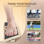 Ankle Strengthener Exerciser for Sprained, Single Foot Balance Board, Non-Slip Wood Wobble Board., BLACK