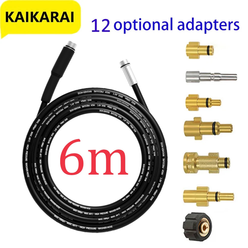 6M Sewer Drain Water Cleaning Hose Pipe Cleaner for Karcher Huter Hammer Nilfisk STIHL Bosch Lavor High Pressure Washer