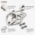 Eplus Car Motorcycle Exhaust pipe Muffler Flange Joint Kit Universal 2 Holes 304 Stainless Steel 51MM 63MM 76MM