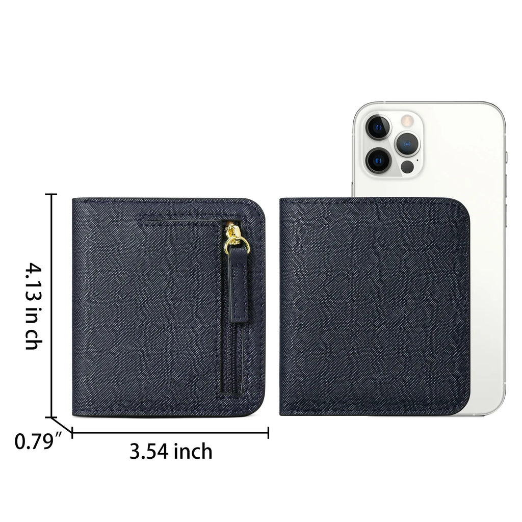 Wallet for Women RFID Blocking Small Compact Bifold Leather Pocket Wallet Ladies Mini Purse with ID Window