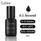Gollee 0.5s Fast Drying Eyelash Extensions Glue 5ml Lashes Glue 6-8 Weeks Lasting Waterproof Salon Professional Eyelashes Makeup