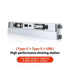 YZ For Tesla Model 3 Highland Model Y Juniper 2026 54W Quick Charger USB Shunt Hub Intelligent Docking Station Car Adapter Power