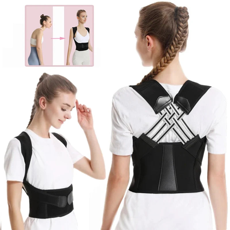 Back Brace Posture Corrector for Women and Men Shoulder Straightener Adjustable Full Back Support Upper and Lower Pain Relief