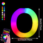 1PC Smart LED Letter Light - DIY RGB Marquee App Control Music Sync Indoor Sign Game Holiday Party Wedding Graduation Season A-Z