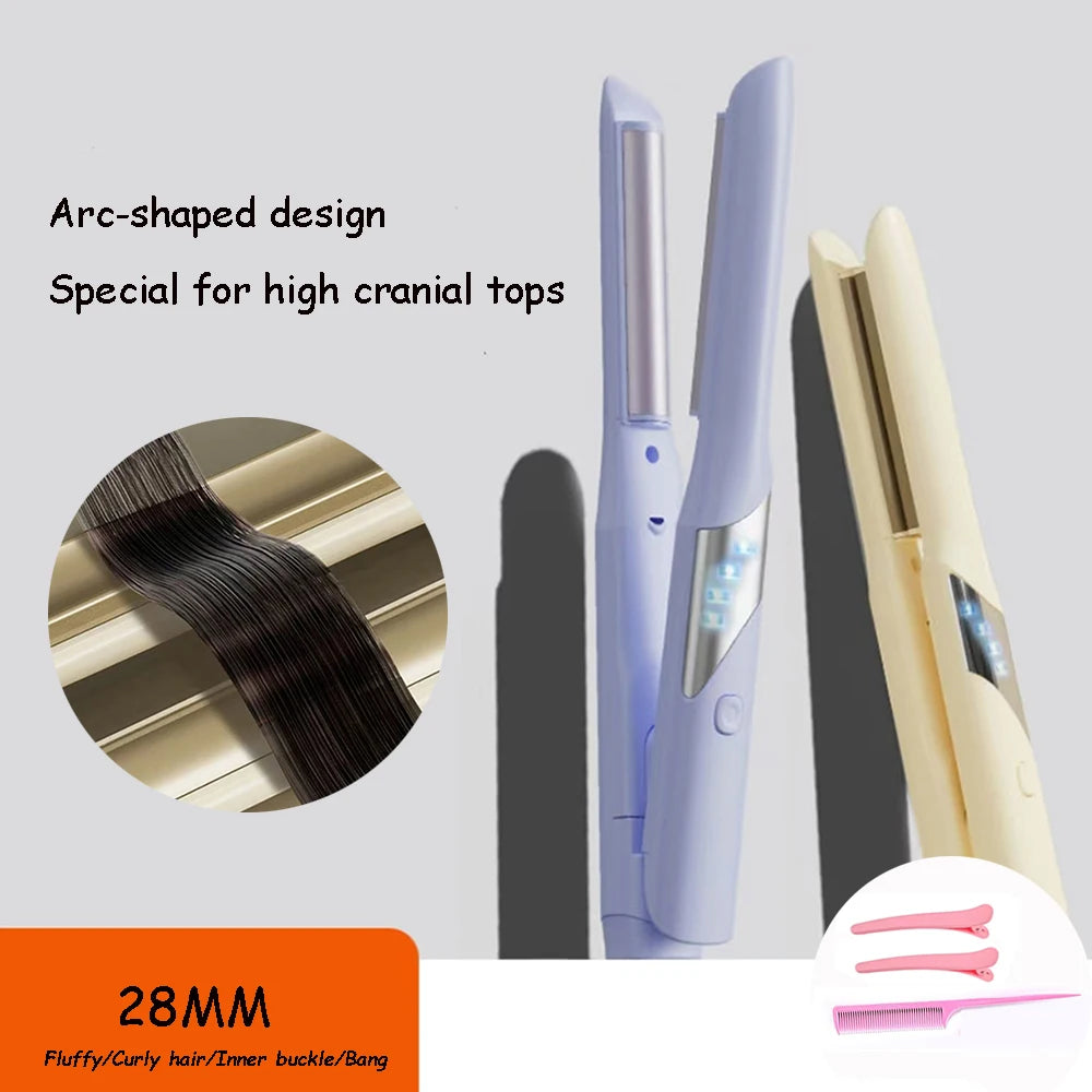 Semi-Arc Shaped Splint Morgan Curling Iron Hair Ceramic Curlers Fluffy Hair Root Perm Curling Fast Heating Flat Iron