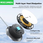 Rocoren 15W Magnetic Qi Wireless Chargers Fast Charging for iPhone 16 15 Pro Max PD Fast Charging For Xiaomi Pad Adapter