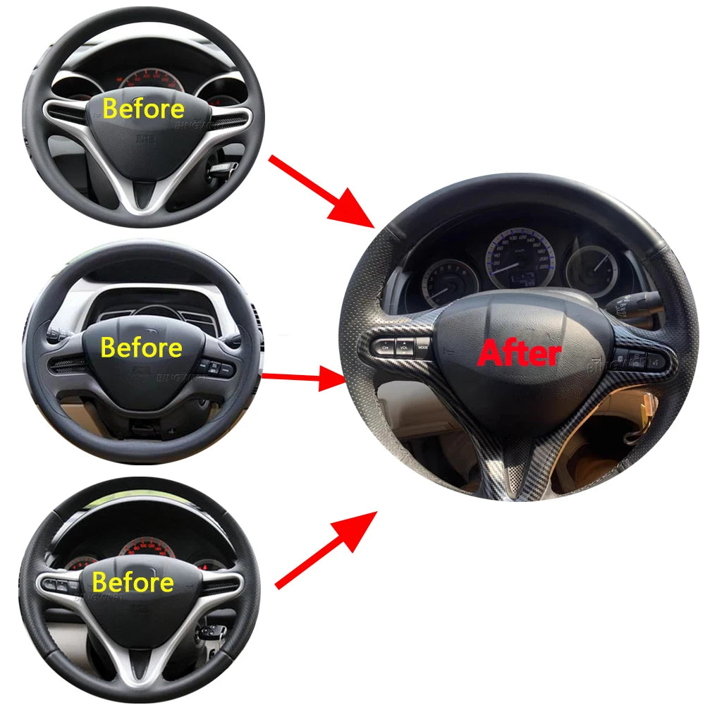 Multi-Function Steering Wheel Buttons Audio Volume Music Control Switch Green Backlight With Bluetooth For Honda Civic 2006-2011