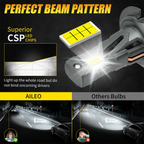 AILEO 2Pcs Led Lights 20000Lm 90W H7 High Quality CSP Headlight Bulb For Car 6500K White Day Running Automobile Lamp Plug&Play