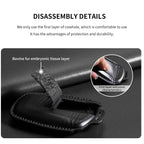 Leather Car Key Case Cover for BMW MINI COOPER S ONE JCW F54 F55 F56 F57 F60 CLUBMAN COUNTRYMAN Remote Fob Holder Shell Keychain