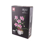 MOC Pink Orchid Flower Bouquet Building Blocks Kit DIY Bonsai Plant Model Romantic Home Decor Creative Gift for Adults Teens