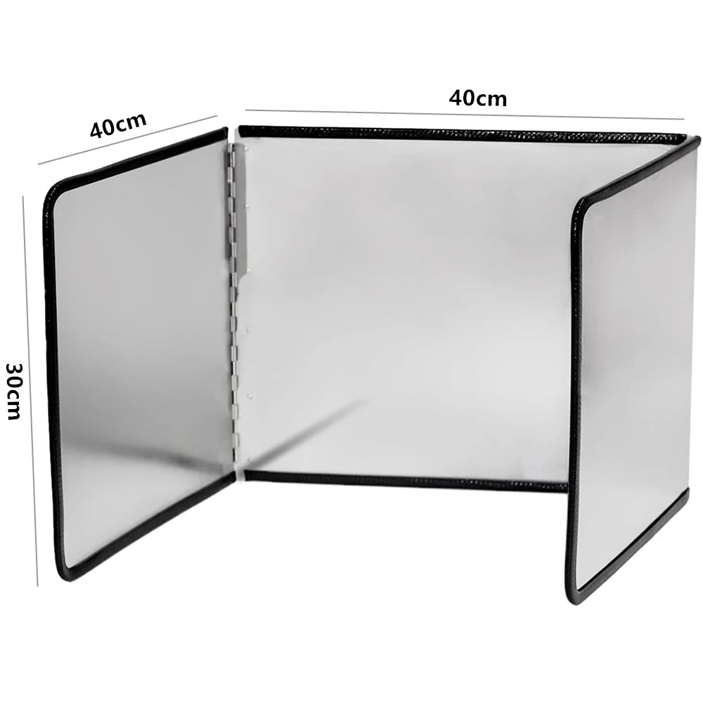 LMETJMA Splatter Guard Foldable Stainless Steel Oil Splash Board Nonstick Oil Splatter Guard Heat Insulation Board For Stove Top