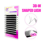 LAKANAKU 3D W Shape Eyelash Extensions 6 Trays 0.07mm C/D Curl 8-15mm Mixed Length