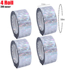 Bird Reflective Tape Repellent Pigeons Away Ribbon Anti Bird Laser Flash Tape Double Sided Garden Orchard Bird-proof Scare Tapes
