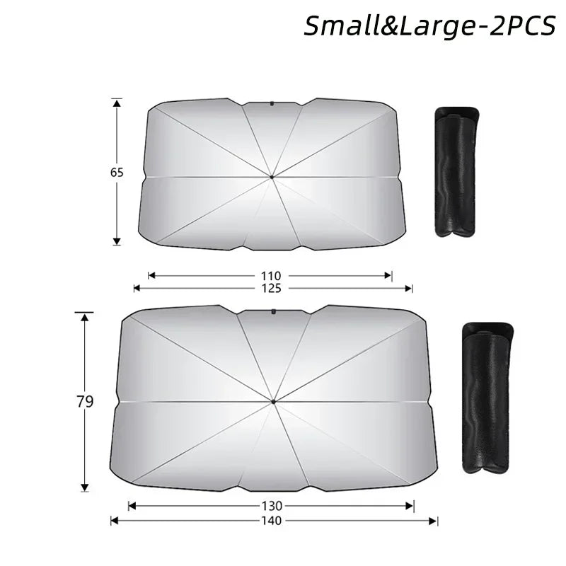 Car Sunshade Car Sunshade Retractable Sunscreen Heat Insulation Front Windshield Parasol Summer Sunscreen Products
