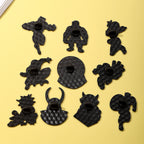 Cartoon Character Enamel Pin Set 10pcs Metal Lapel Pins Brooches for Backpack Clothing
