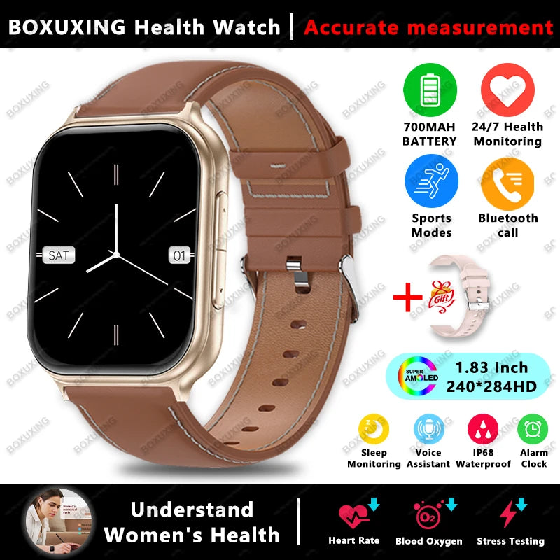 New Bip 6 Pro Sports Smart Watch 700MAH Battery 1.83" AMOLED HD GPS Track IP68 Waterproof Heart Rate Bluetooth Call Smartwatches