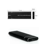 USB3.1 M.2 NVME SSD Enclosure Mobile Case Supports NVME Protocol To Type-C Solid Metal External Hard Disk Case Laptop Phone SSD