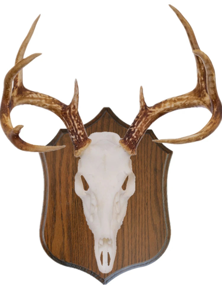 Deer Trophy Shield Roe Solid Oak Trophy Plate Buck Wooden Shields for Deer Trophies Plaque Antler Mount Shield Plaque