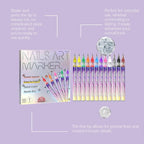 12Pcs/Set Nail Acrylic Graffiti Pen 12 Color Nail Marker Drawing DIY Beauty Nail Art Tools Waterproof and Quick Drying Nail Mark
