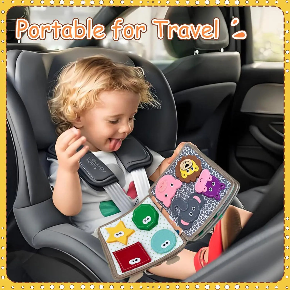 Educational Plane Toys Busy Board - Motor Skills Learning Busy Book Quiet Activity Sensory Toy for Boys & Girls Birthday Gift