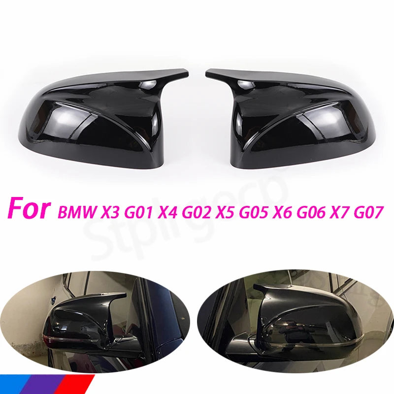 BMW X3/X4/X5/X6/X7/iX3 2018-2023 rearview mirror cover caps, M style, 2pcs