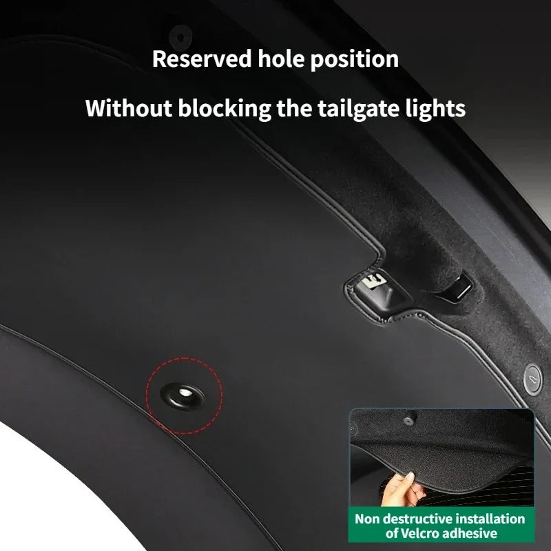 For Tesla Model Y Juniper / Model 3 Highland Trunk Tailgate Guard Pad PU Leather Trunk Protective Anti-dirty Pad Car Accessories
