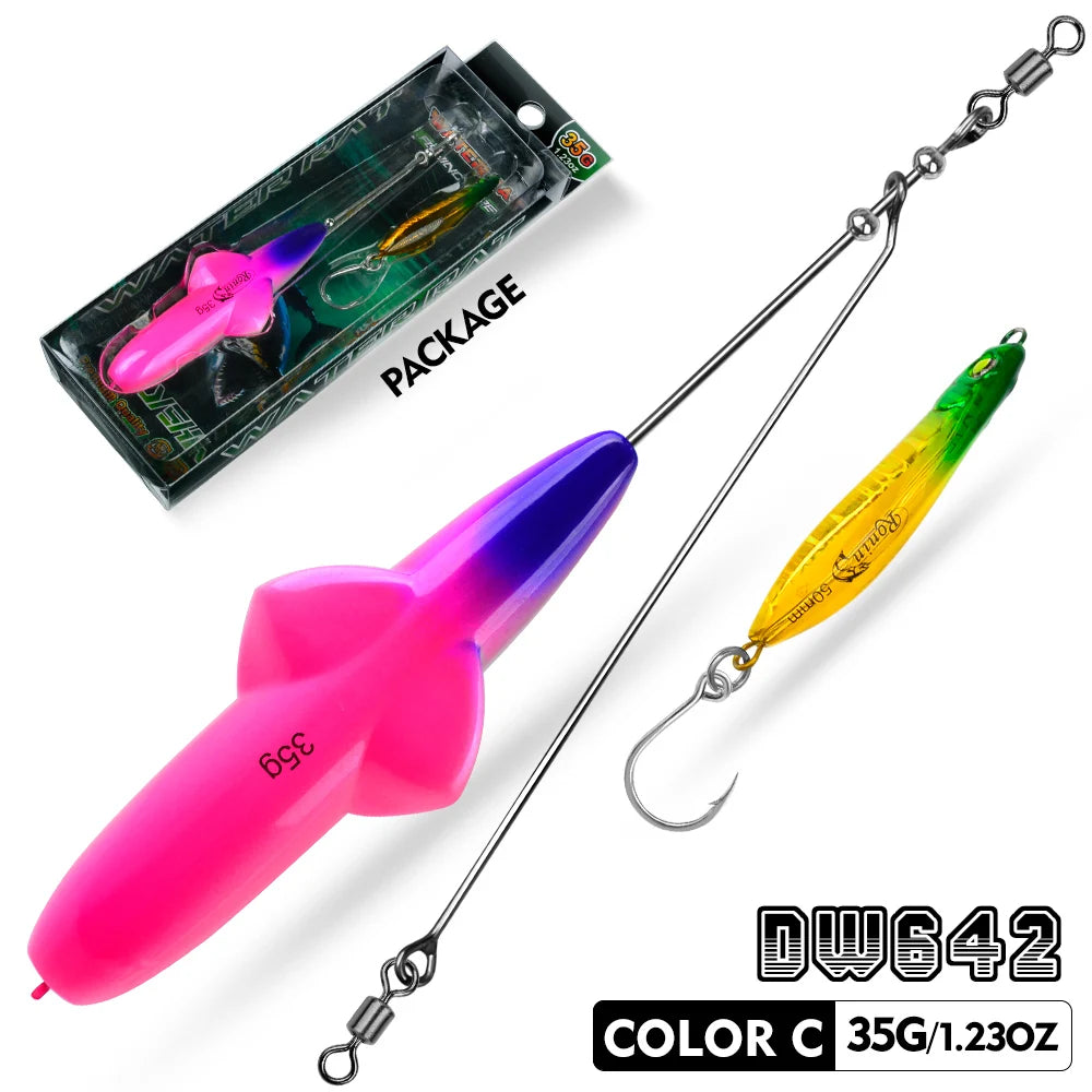 Proberos 35/45G Topwater Fishing Lure Popper Artificial Pencil Hard Bait  Long-range Cast Floating Fishing Tackle Swimbait