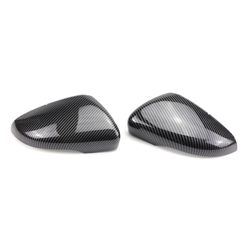 For Volkswagen GOLF 6 VI MK6 GTI R Line R20 Touran Carbon Fiber Pattern Mirror Case Black Side Wing Rearview Mirror Cover