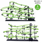 Marble Run Maze Race Track Games Luminous Spacerail Roller Coaster Level 2 3 4 Electric Elevator Model Education Science Toy