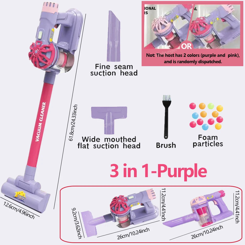 Kids Simulation Electric Vacuum Cleaner Cleaning Set for Toddlers Role Play Housekeeping Educational Toys Girl Boy Gifts