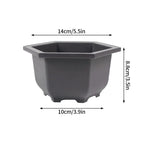 Flowerpots Imitation Purple Clay Succulent Plants Pots Outdoor Garden Landscape Bonsai Pot Trays Rectangular Square Planter