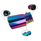 Universal Car Exhaust Muffler Tip Round Stainless Steel Car Tail Rear Chrome Round Exhaust Pipe Tail Muffler Tip Pipe