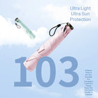 2-in-1 UV Protection Mini Folding Travel Umbrella, Ultralight Pocket Rain Umbrella, 1pc