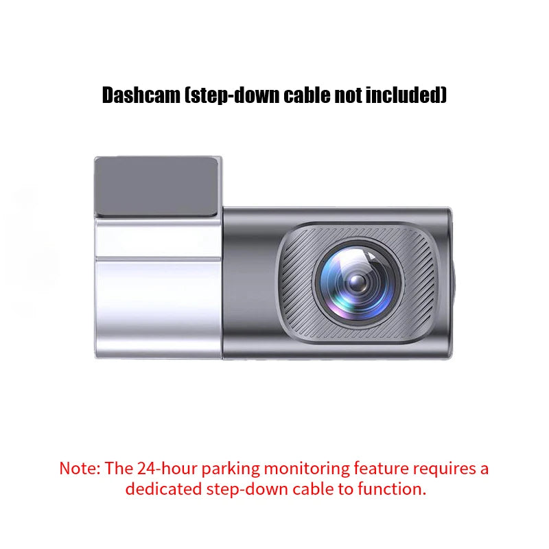 Mini Hidden 1080P Car Dashcam with Night Vision, 24-Hour Parking Monitoring, Loop Recording, Gravity Sensor & App Control