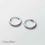 MODIAN 925 Sterling Silver Hoop Earrings, Platinum Plated, Gold/Silver, 10-18mm