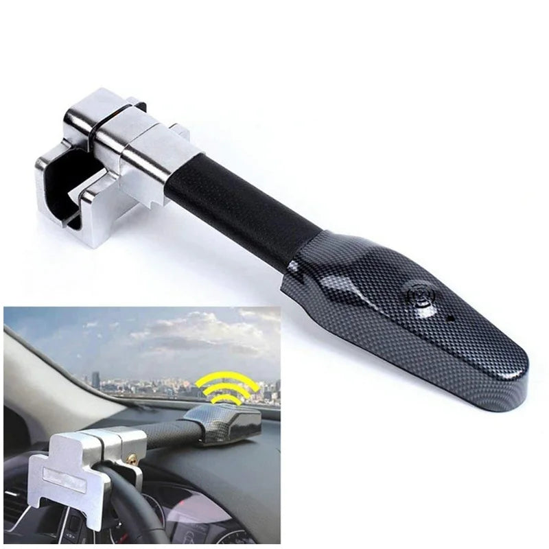 Universal Car Anti theft Safety Alarm Lock Car Steering Wheel Lock Retractable Security Car Locks Security Anti-Theft Tool