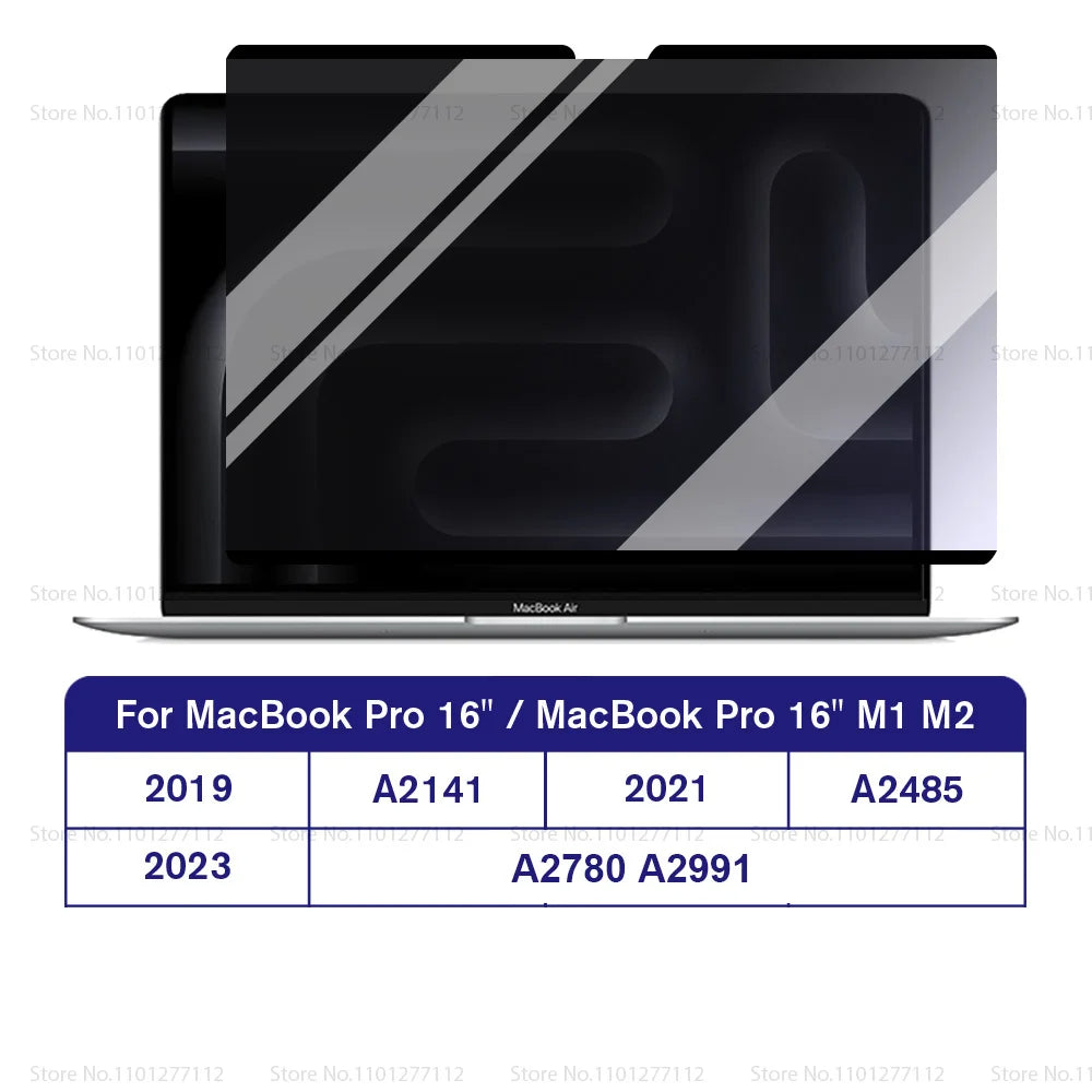 M1 M2 M3 Removable Magnetic Privacy Screen Protector For Macbook Pro Air 13 13.6 14 15.3 16.2 inch Anti-Spy/Peep Laptop Filter