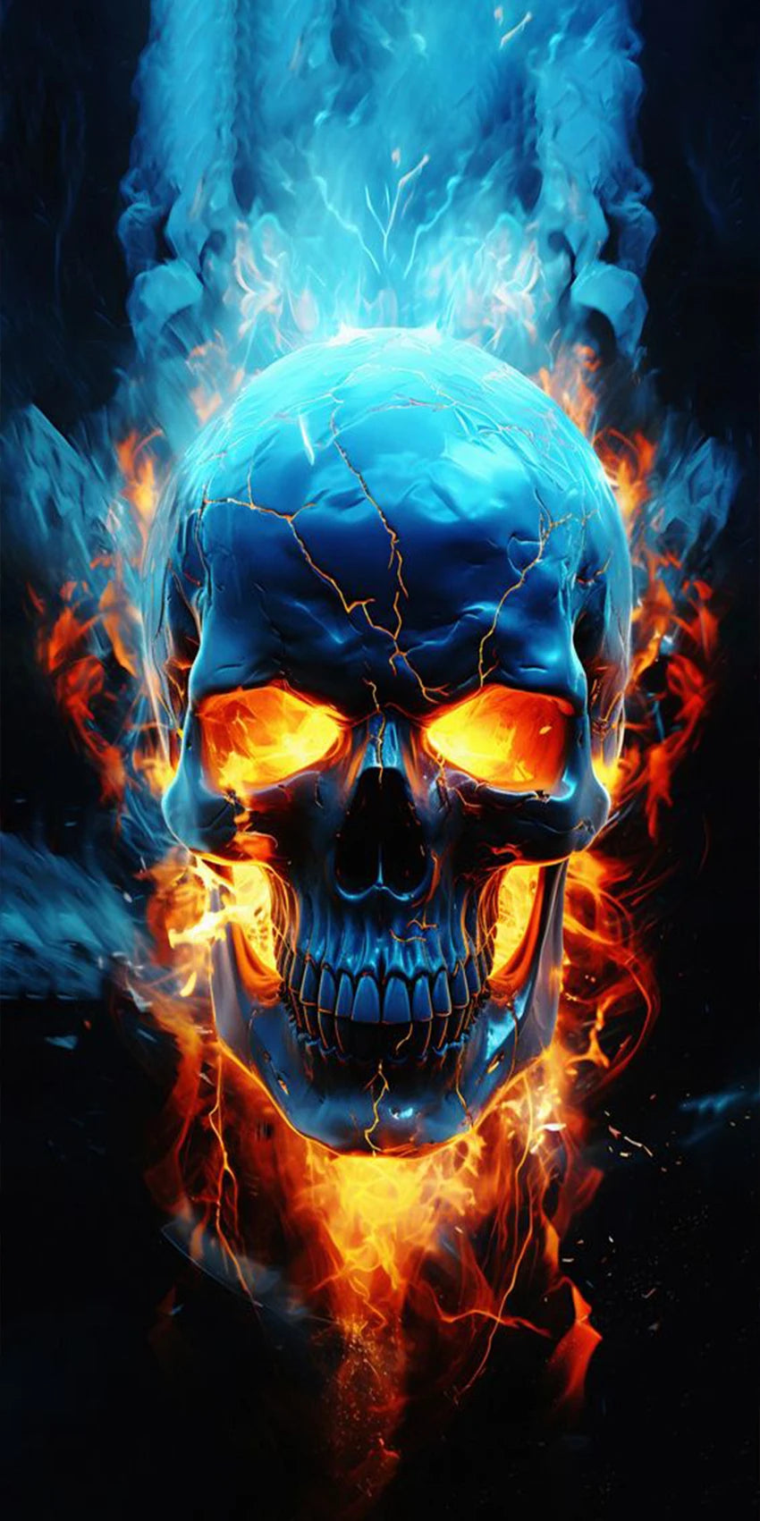 Skull Comic Cool Pattern Electric Scooter Anti-slip Sticker Sandpaper Skateboard Grip Tape Sheet 60*30cm