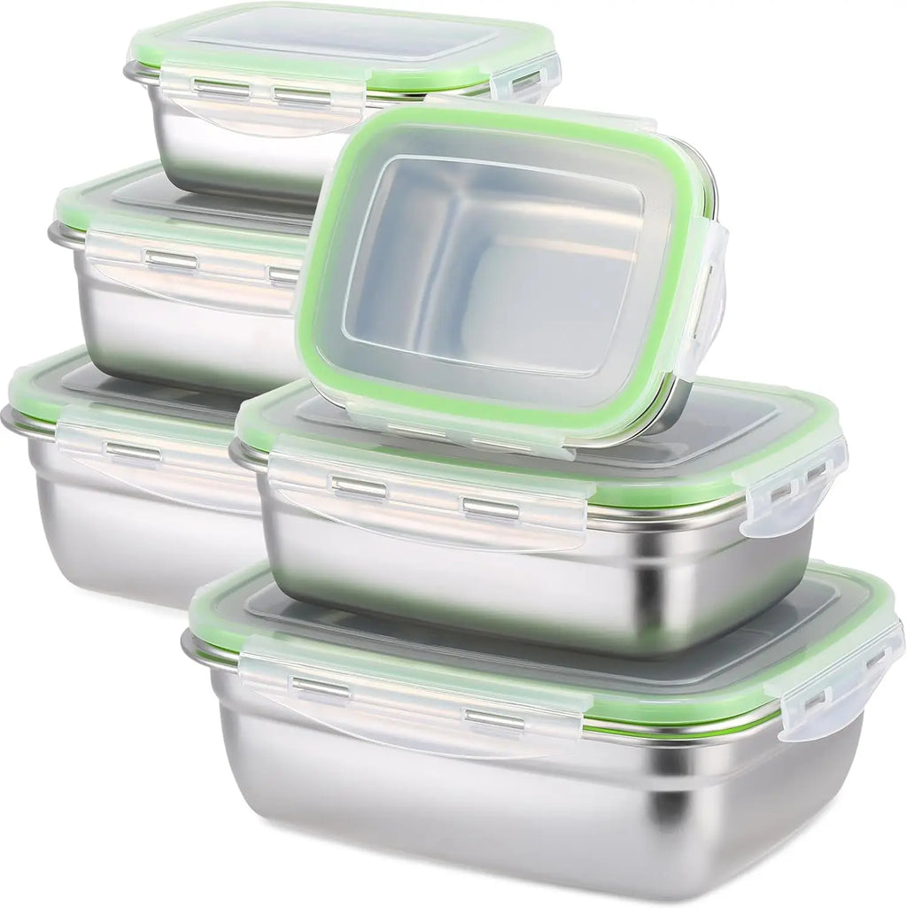 350/550/850ML Large Stainless Steel Food Container Thickened Camping Picnic Box Leak-proof Sealed Refrigerator Lunch Bento Boxes