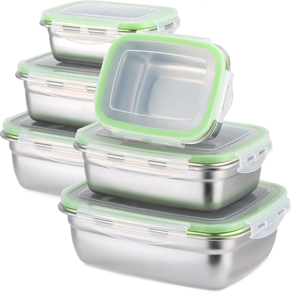 350/550/850ML Large Stainless Steel Food Container Thickened Camping Picnic Box Leak-proof Sealed Refrigerator Lunch Bento Boxes