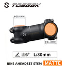 TOSEEK Bicycle Handlebar Stem 28.6-31.8mm Aluminum + Carbon Stem Angle6 17 Mtb Handlebar Stem MTB Stem Spare Parts For Bicycle