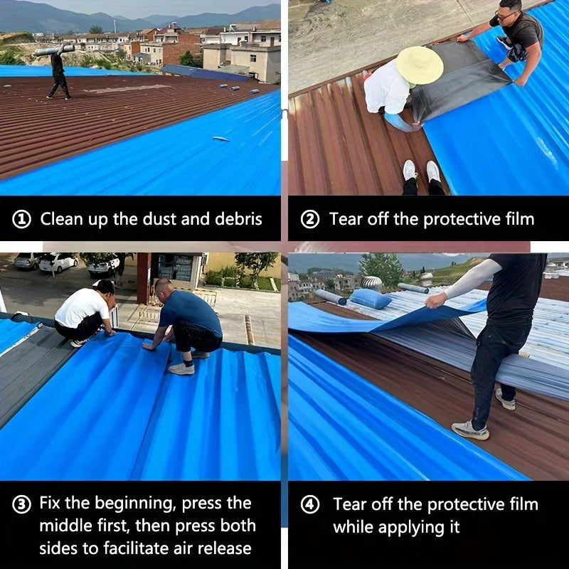 Roof waterproof tape/membrane, PE polyethylene anti-aging material, which can repair cracks and paste and lay in a large area