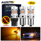 AUXITO 1156/7440 LED Turn Signal Bulbs Canbus 2200K Amber Yellow 12V 24W 2pcs