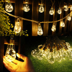 15/10 Bulbs Solar Outdoor String Lights, Fairy String Lights, 8 Modes Courtyards Gardens, Parties, Camping Christmas Decorations