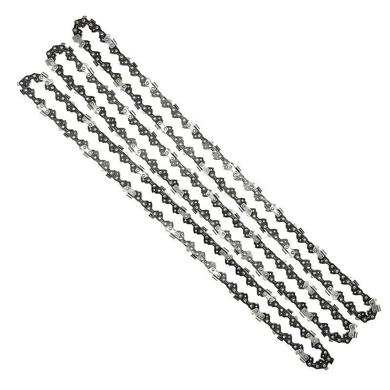 Chainsaw Blades 3 Pieces Saw Chains Semi Chisel for 3/8" Pitch 1.3mm Gauge 44 45 50 52 55 56 57 59 Drive Links Are Available